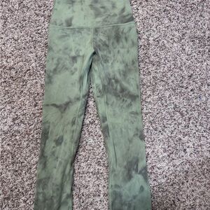Lululemon Green Tie-Dye Leggings